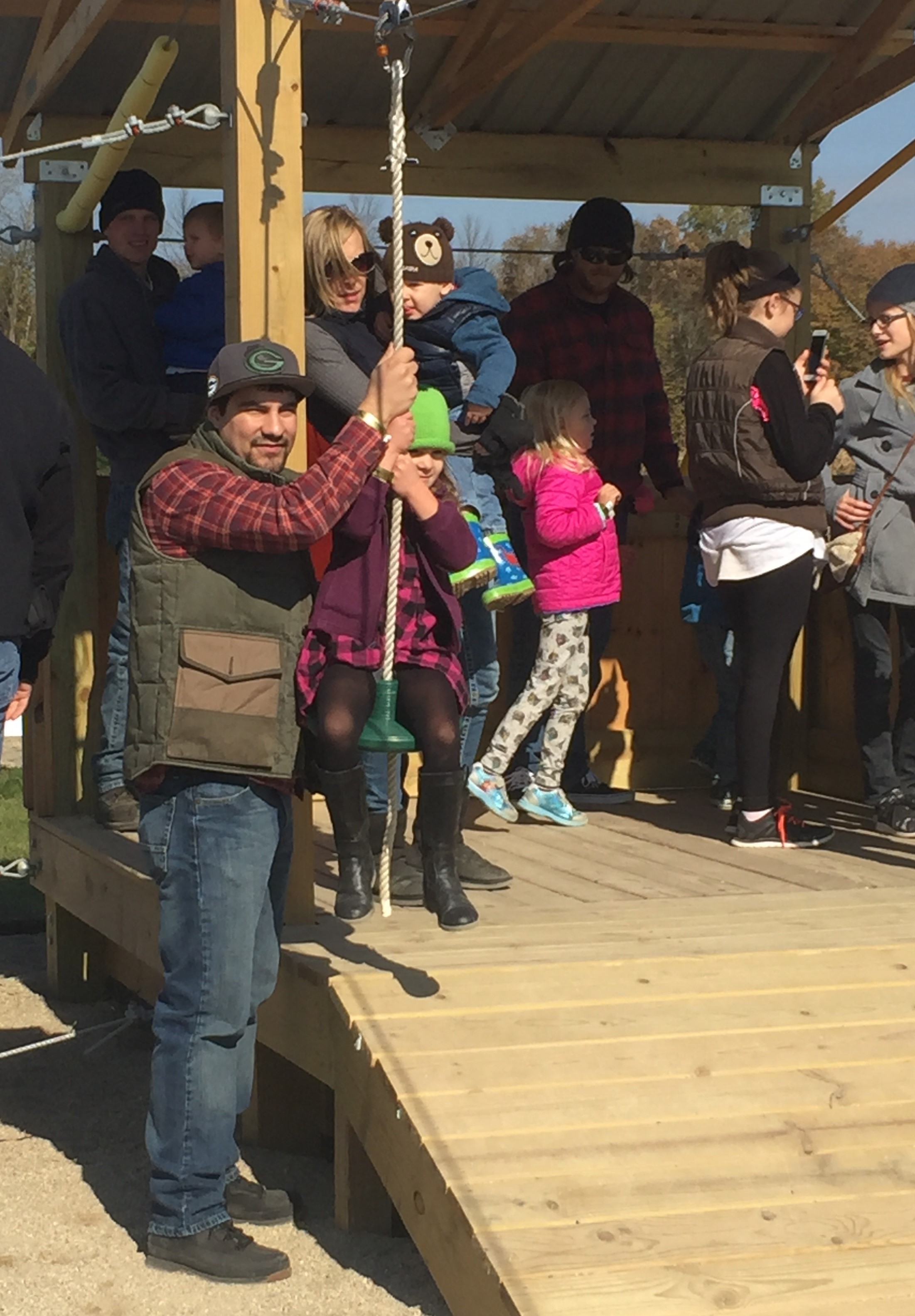 Daniel and Emma ziplining